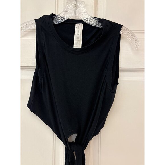 Fabletics Marissa Tie-Up Tank Black XS Sleeveless Wrap-Back Design - Picture 5 of 14